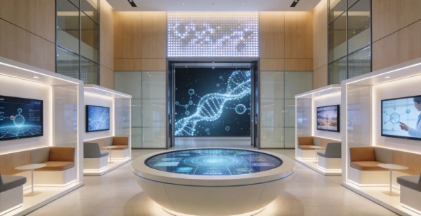 生物醫藥企業展廳設計怎么做才能凸顯專業權威？